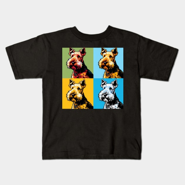 Welsh Terrier Pop Art - Dog Lovers Kids T-Shirt by PawPopArt